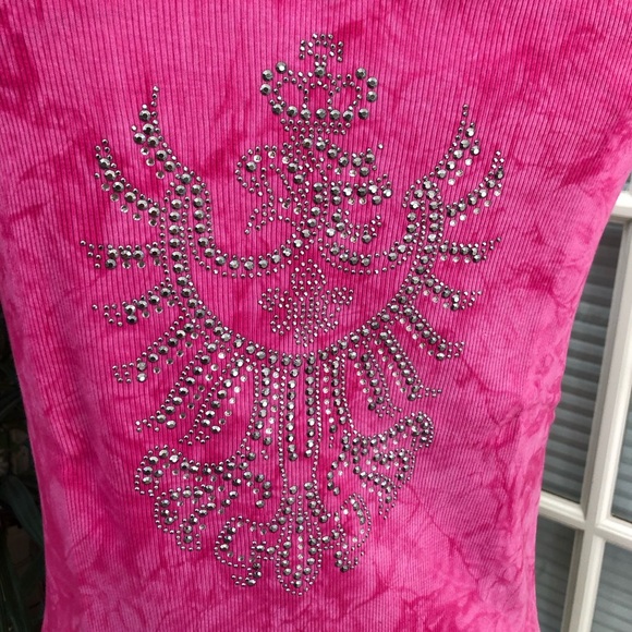 🌸 Sequined Jeweled Tie-Dye Top. - Picture 3 of 14